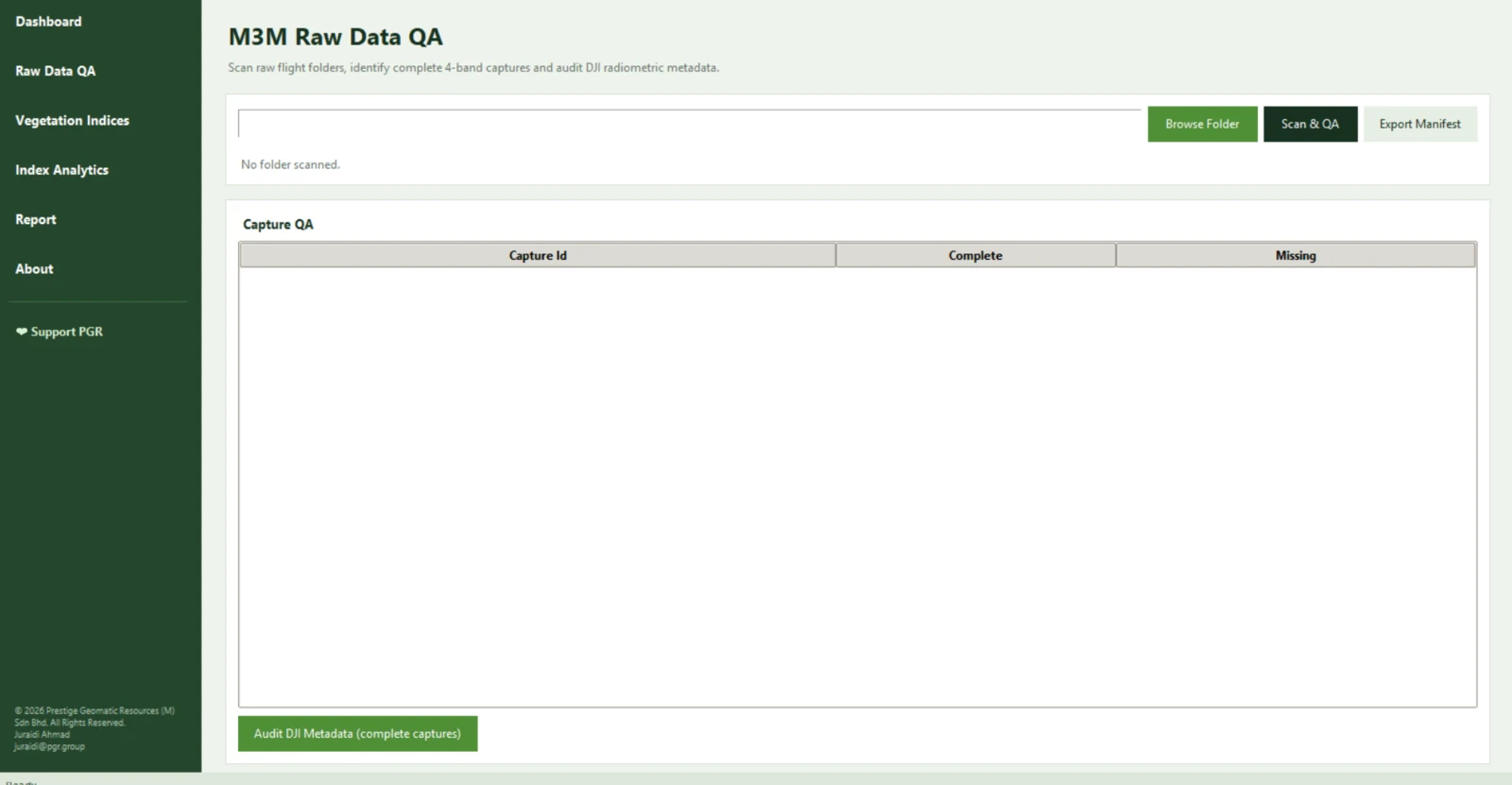M3M Raw Data QA screenshot